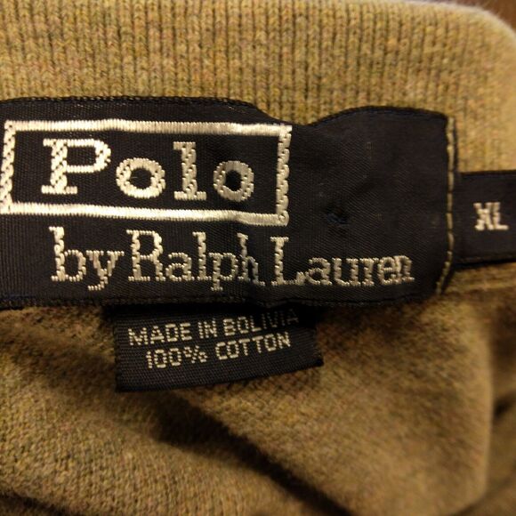 Polo Ralph Lauren vintage polo shirt mens XL XLarge green cotton pony logo short - Picture 6 of 7